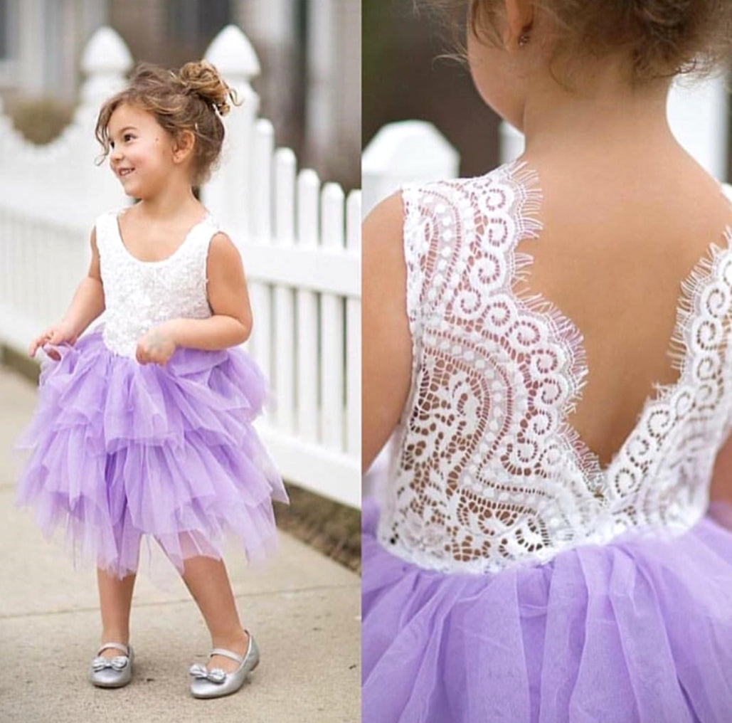 Lace Purple Tutu Dress