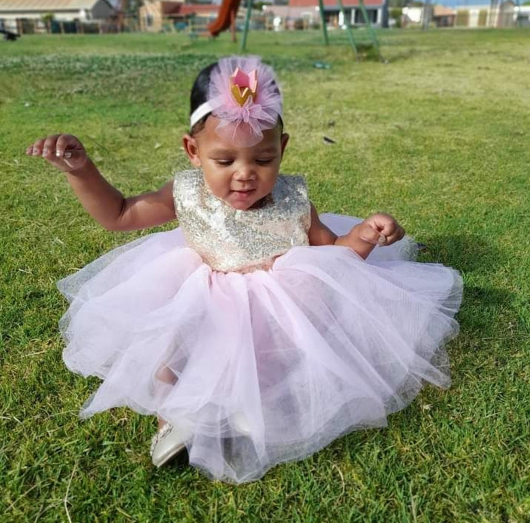 Gold Seuince Pink Tutu Dress