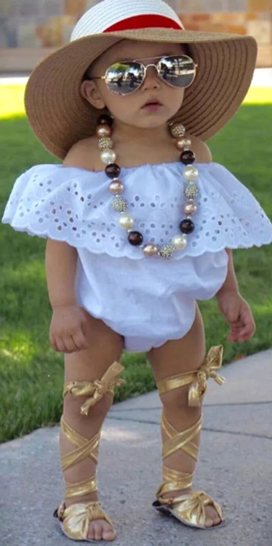 White Lace Romper