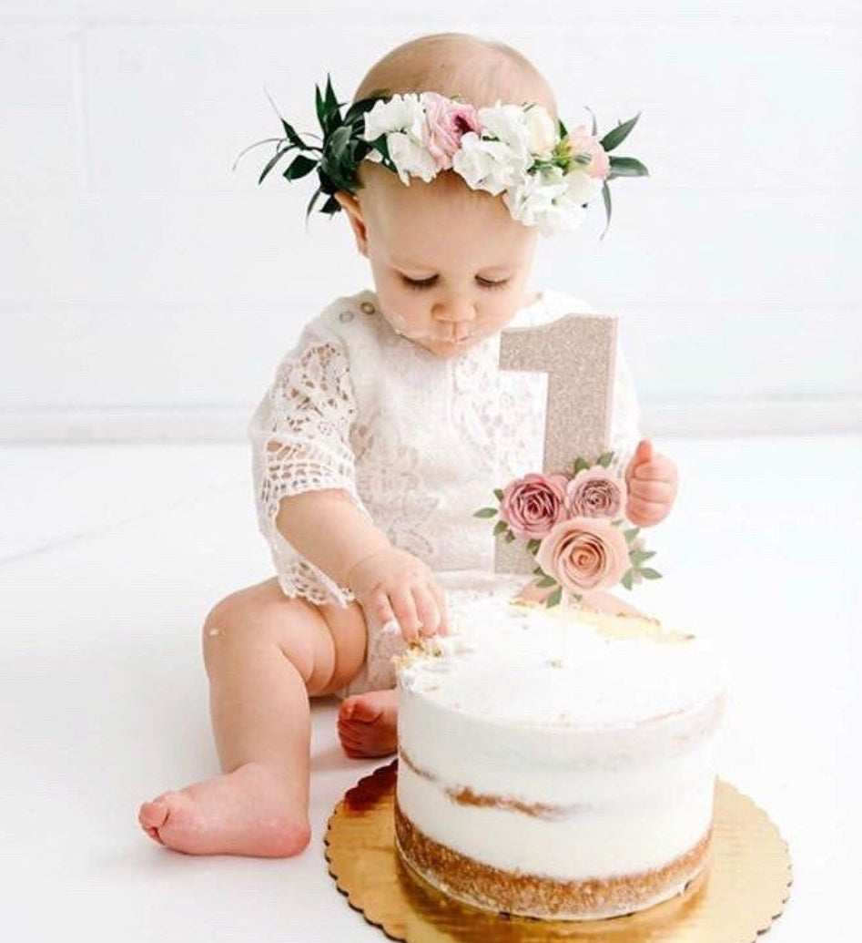 Bell Sleeve Lace White Romper