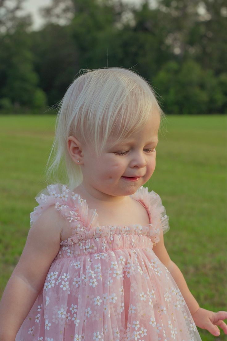 Pink Daisy Tulle Romper