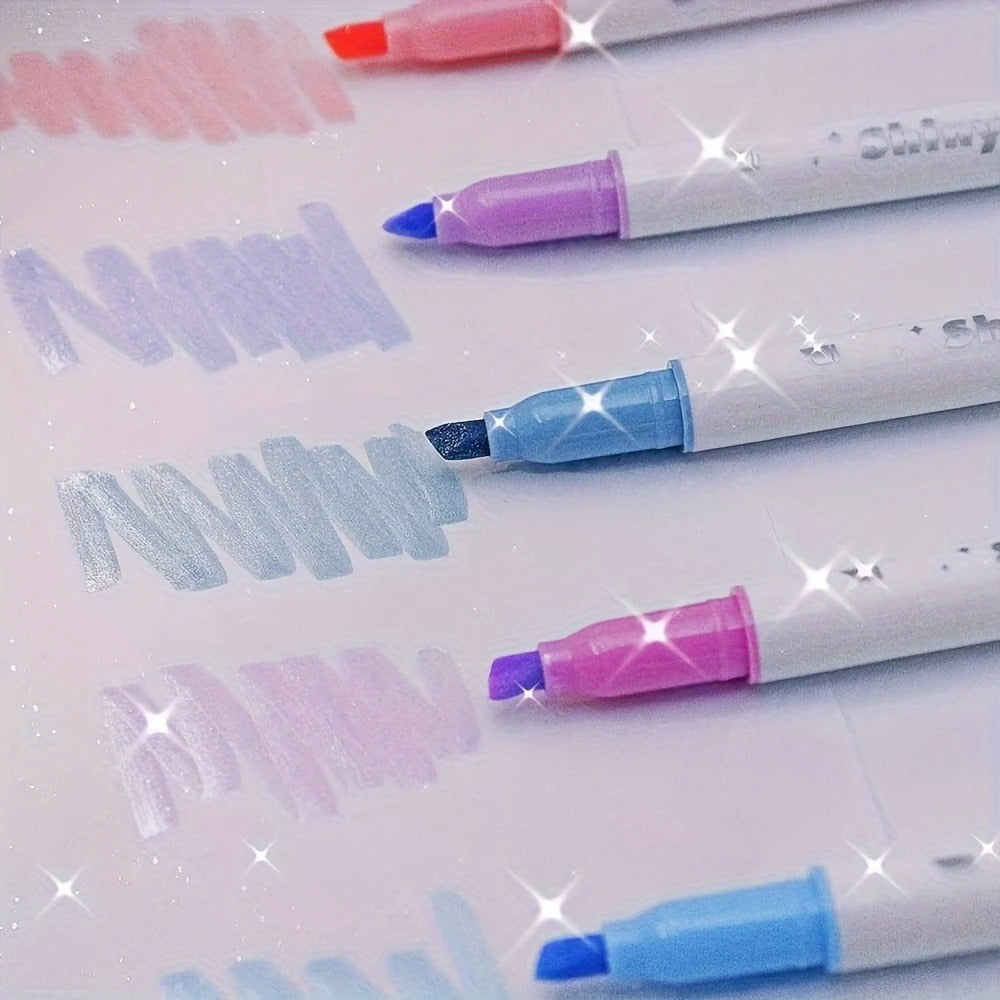 15-Pack Sparkle Glitter Highlighters Art Shimmer Marker Pens