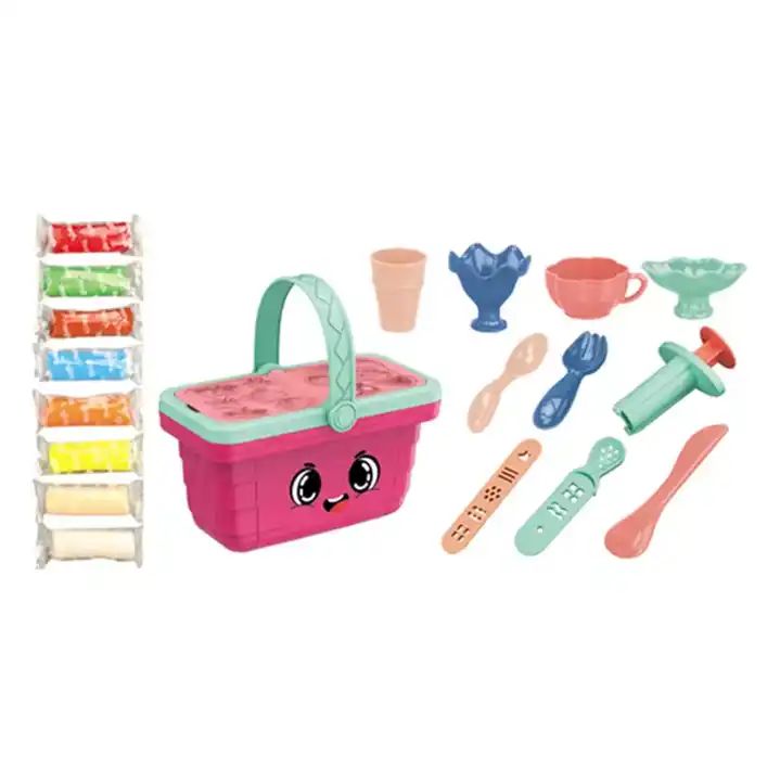 Magic Dough Ice cream picnic basket plastic set