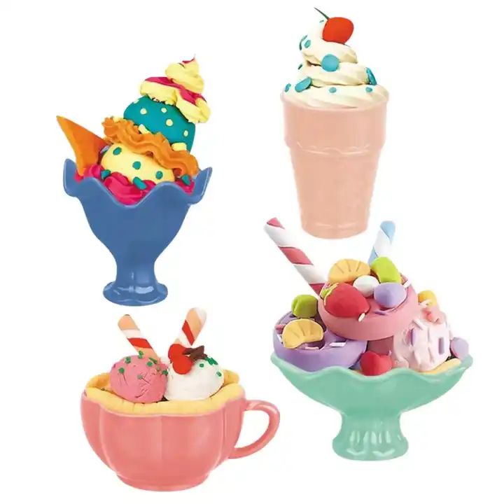 Magic Dough Ice cream picnic basket plastic set