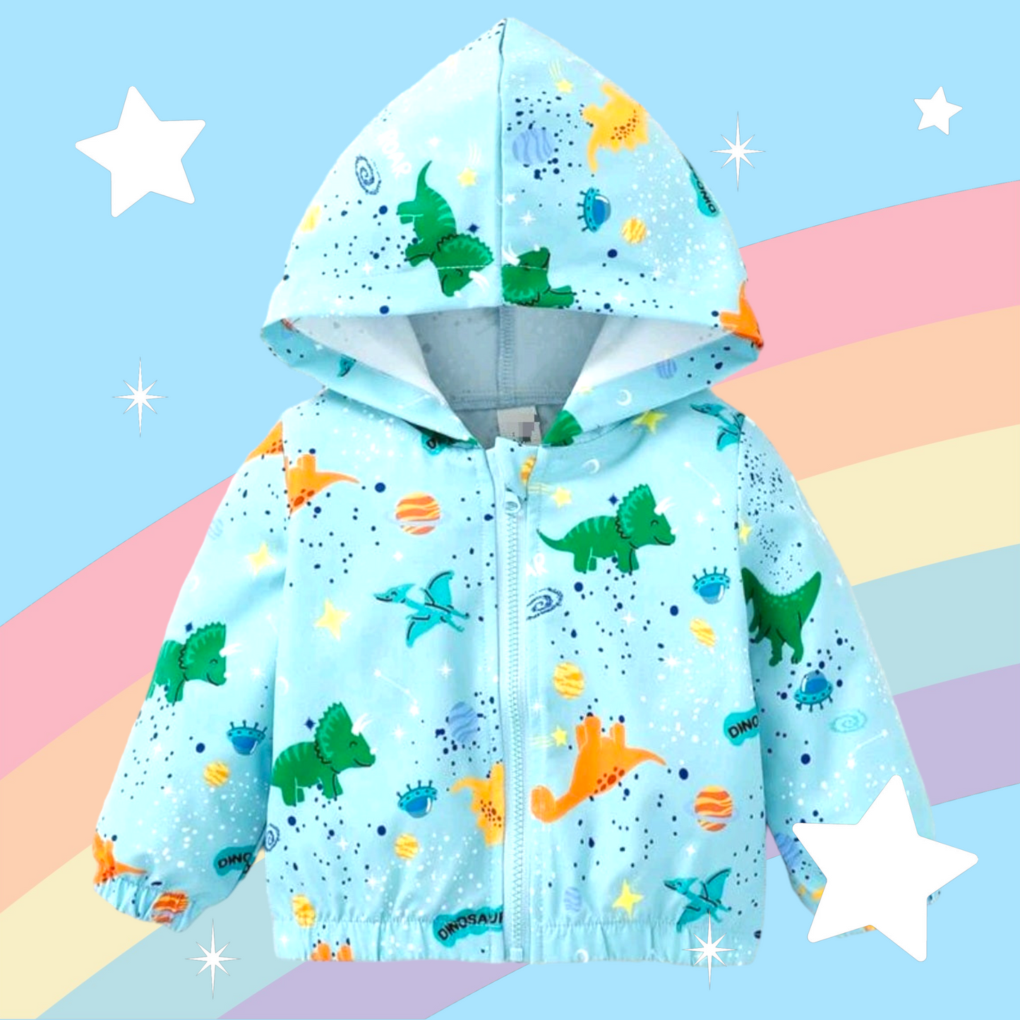 Blue Dinosaur Windbreaker Jacket