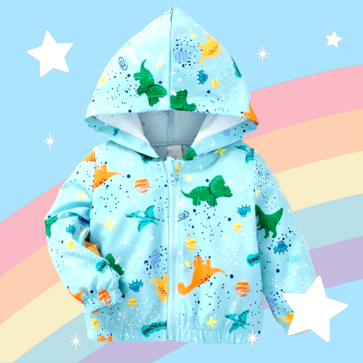 Blue Dinosaur Windbreaker Jacket