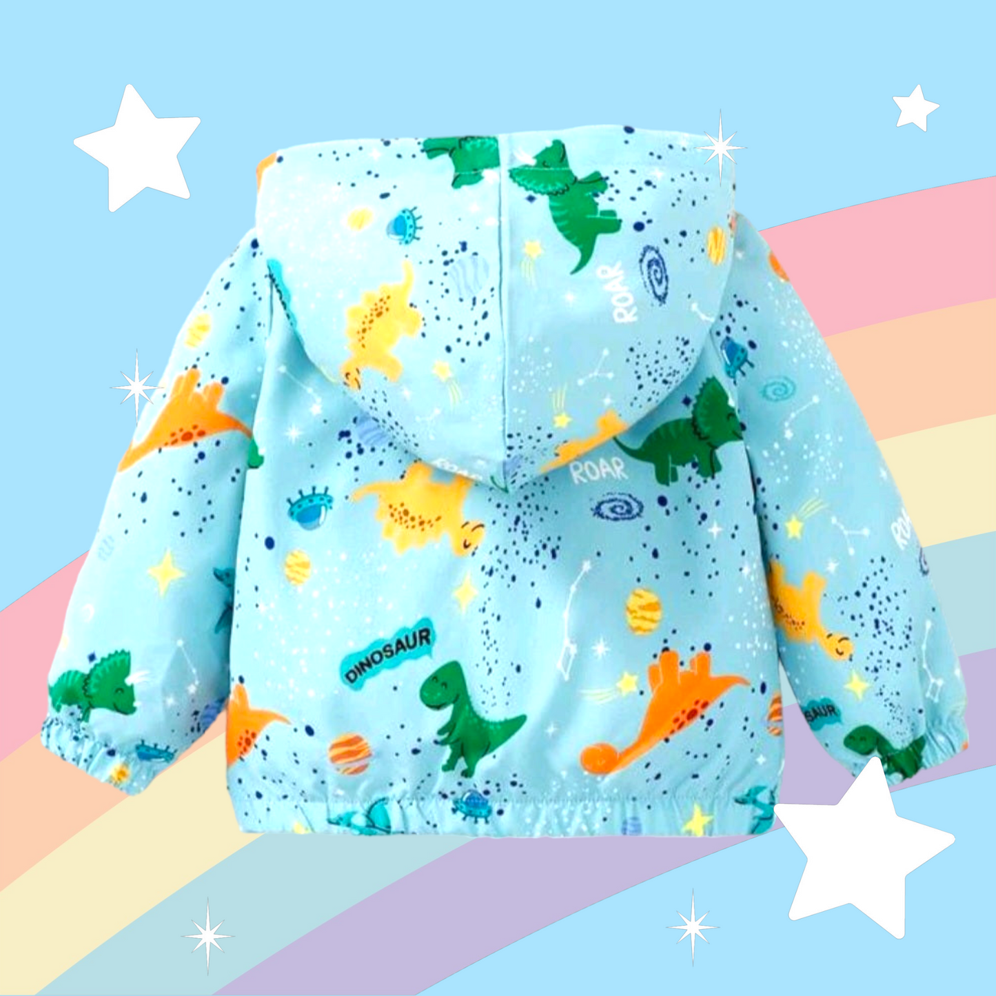Blue Dinosaur Windbreaker Jacket