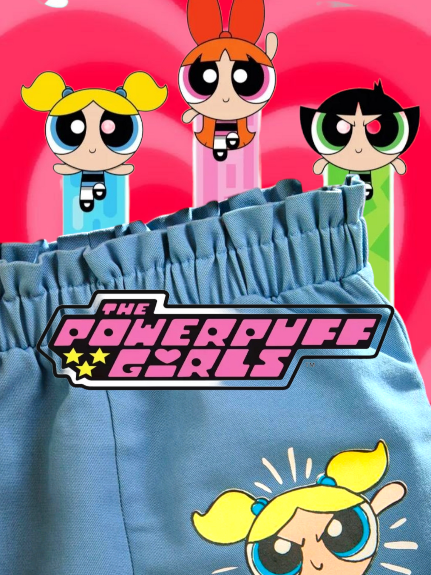 Powerpuff Girls Denim Shorts and Strappy Top