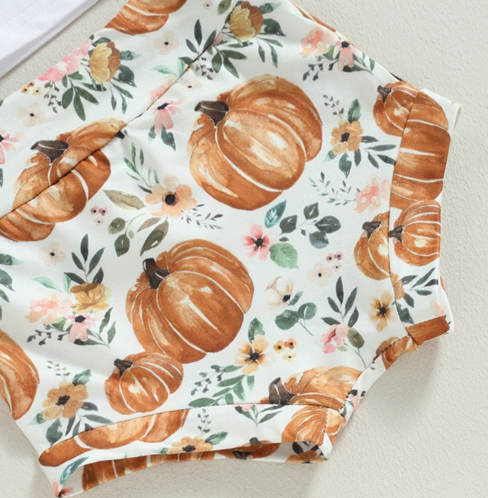 Farm Fresh Pumpkins T-shirt with Bloomer and Headband