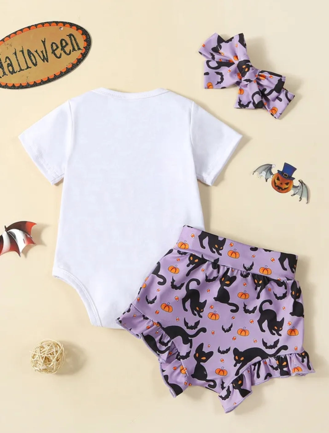 100% That Witch Romper with Bloomer and Headband
