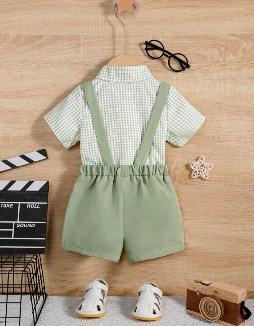 Green Checked Gentleman Suit