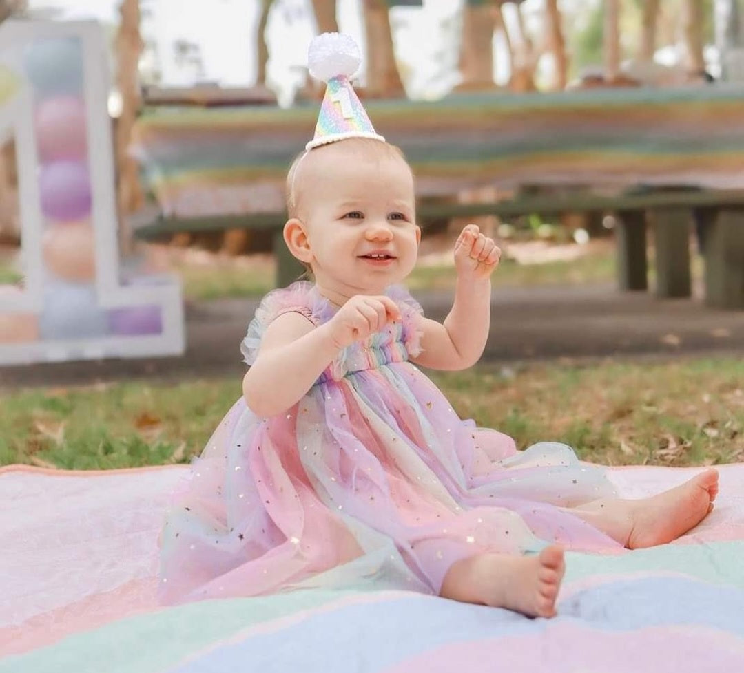 Rainbows and Stars Tulle Dress