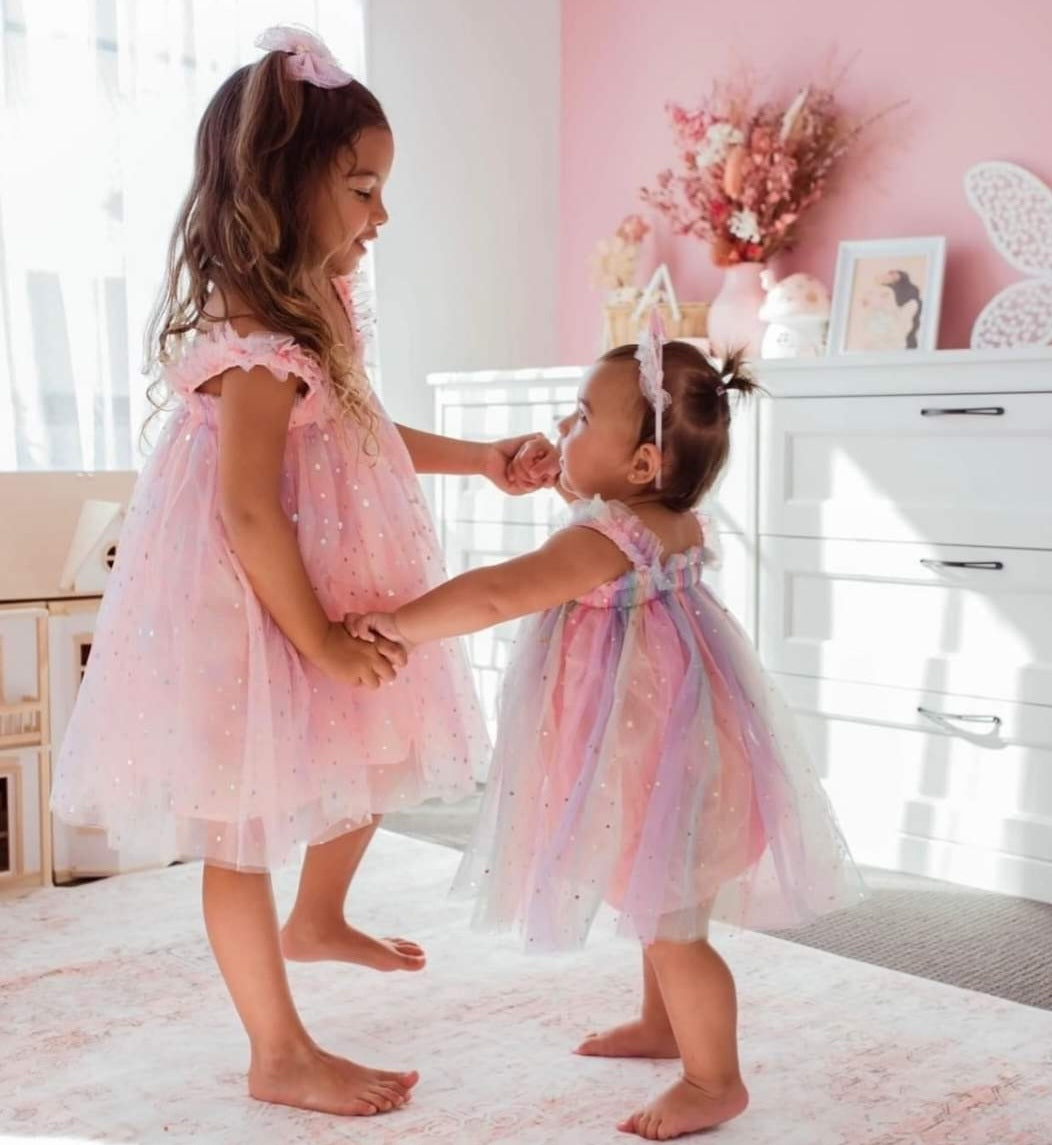 Rainbows and Stars Tulle Dress