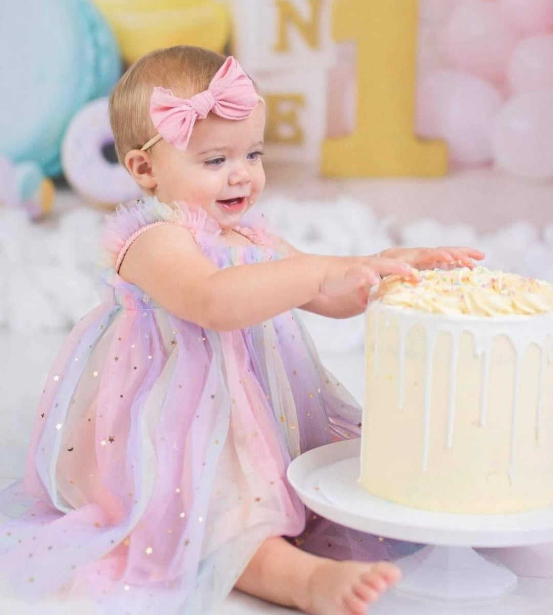 Rainbows and Stars Tulle Dress