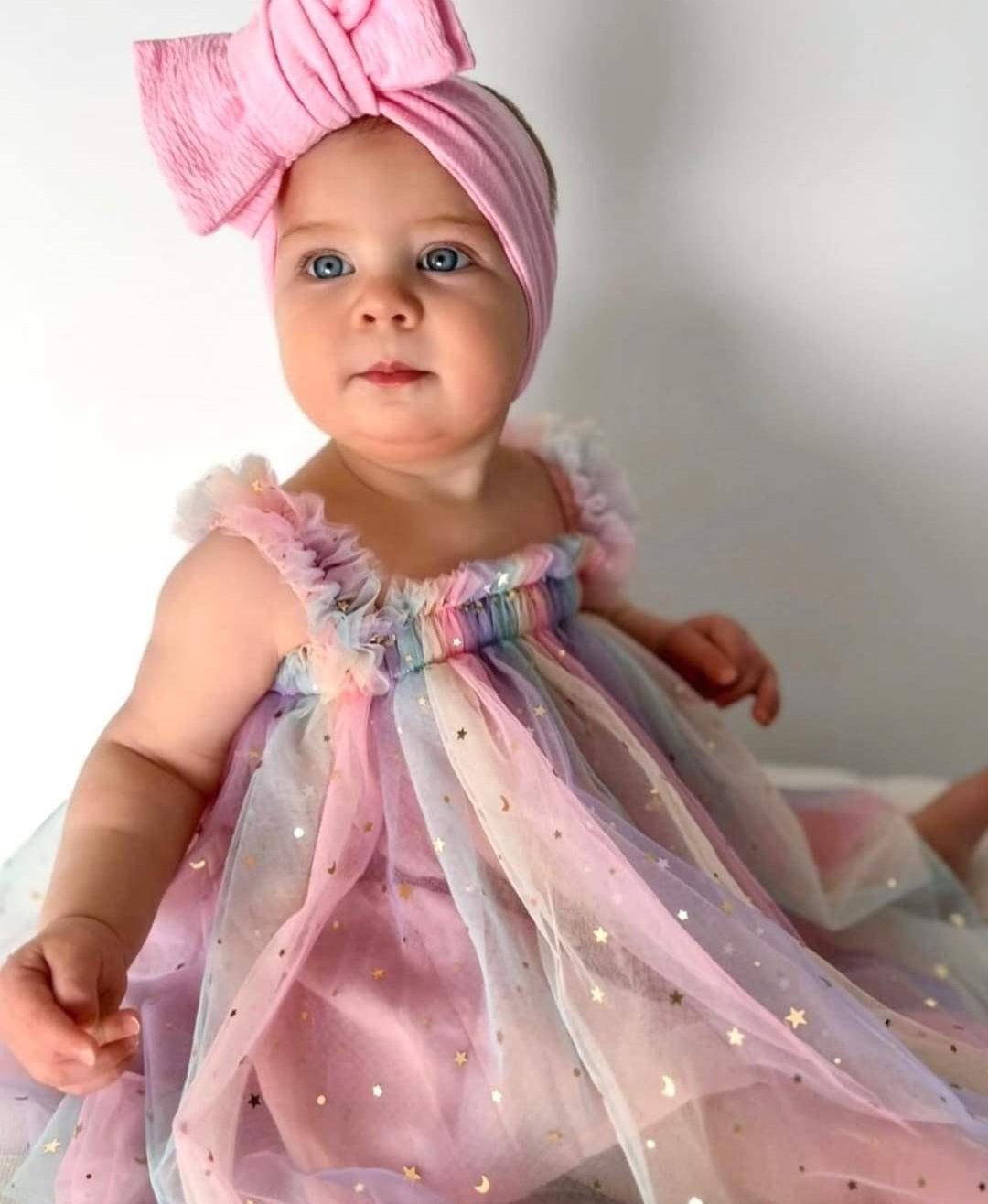 Rainbows and Stars Tulle Dress