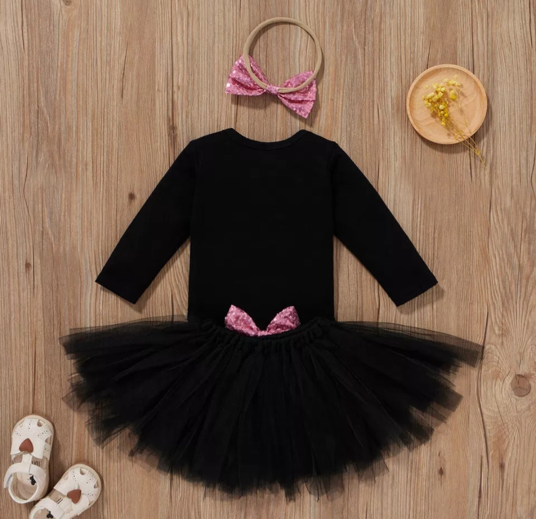 BOO Halloween Romper Tutu And Bow