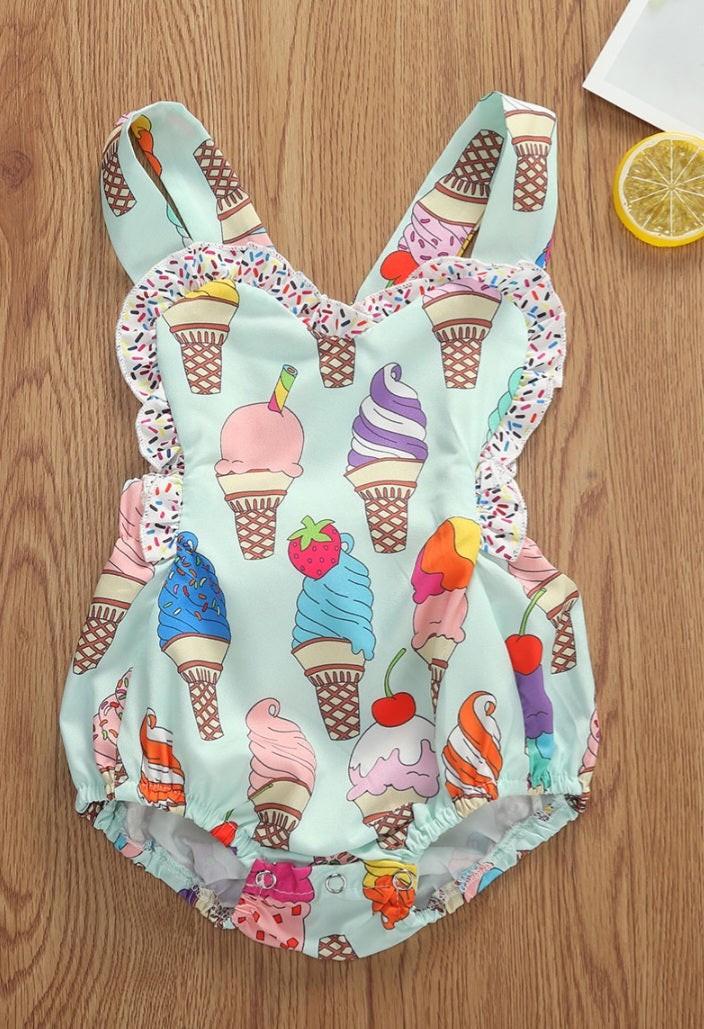 Ice-Cream Romper (Also Available in Dress for Older Girls
