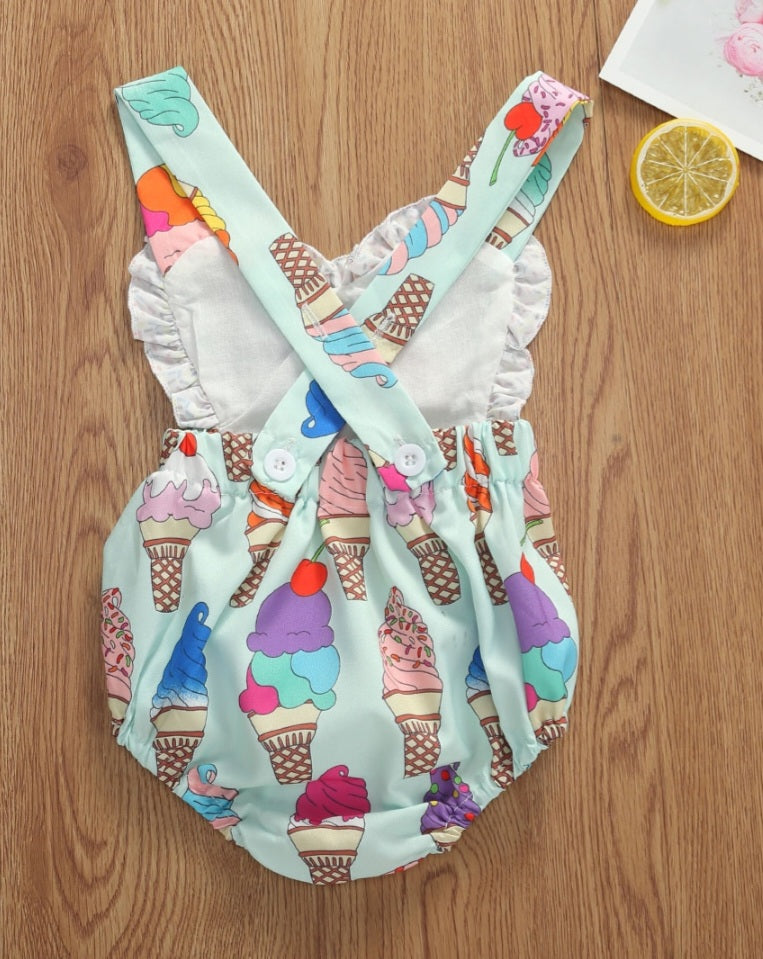 Ice-Cream Romper (Also Available in Dress for Older Girls