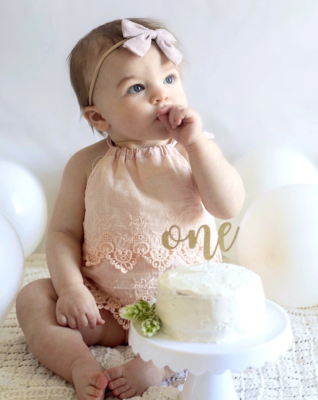 Peach Lace Boho Romper