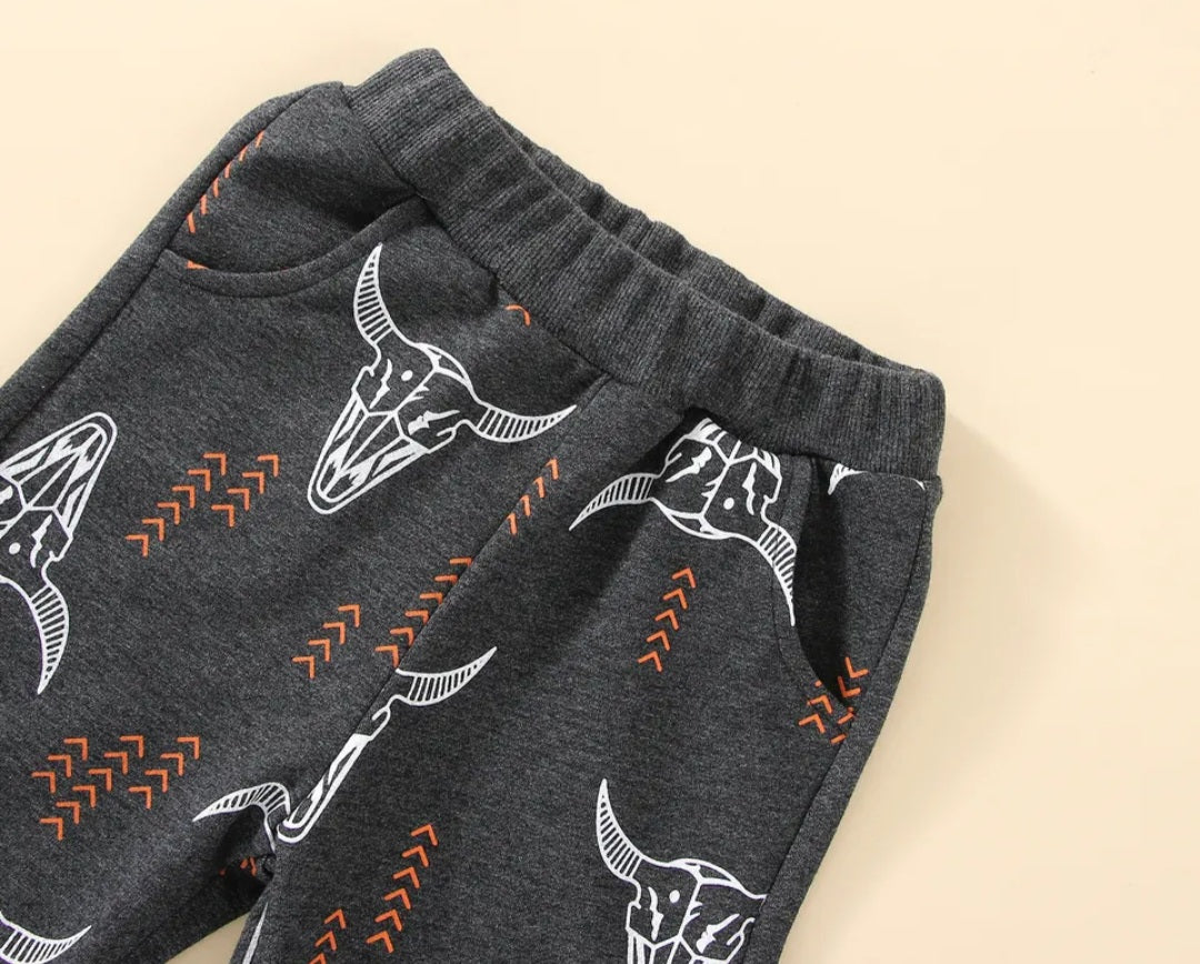 Skull Crew Neck Sweatshirt and Pants