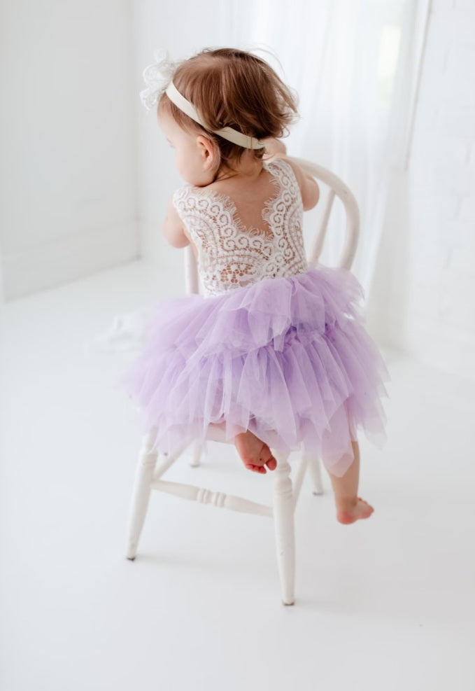 Lace Purple Tutu Dress