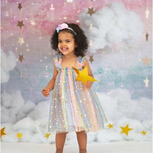 Rainbows and Stars Tulle Dress