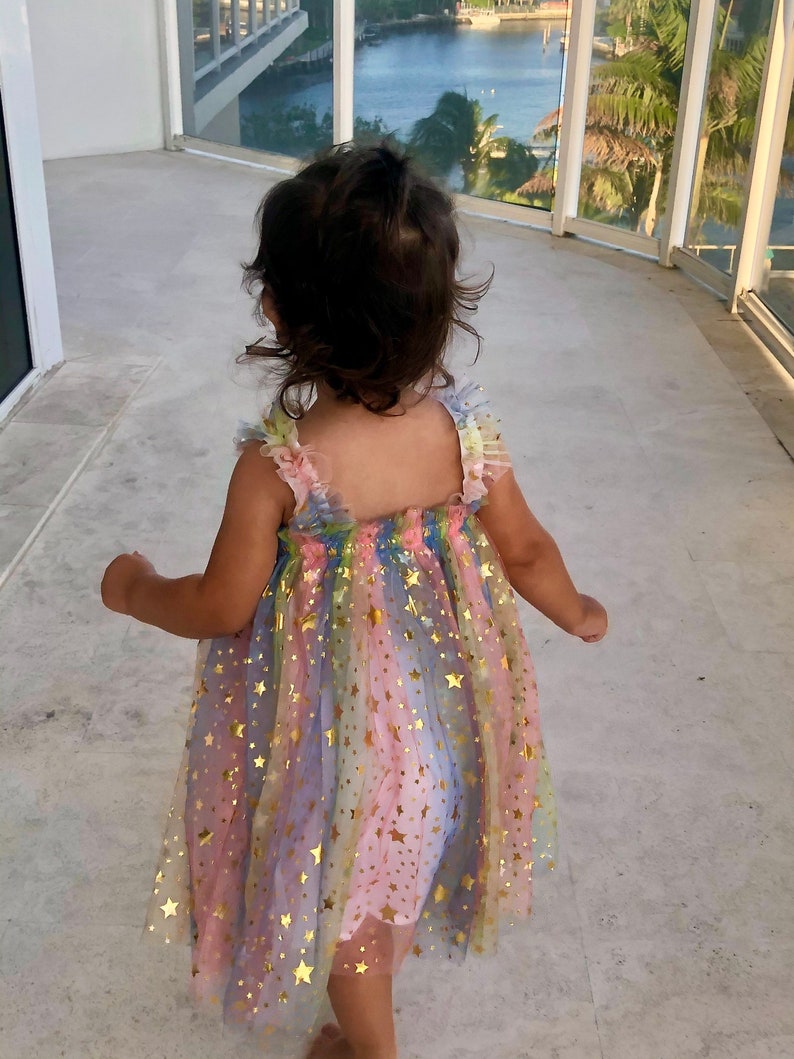 Rainbows and Stars Tulle Dress