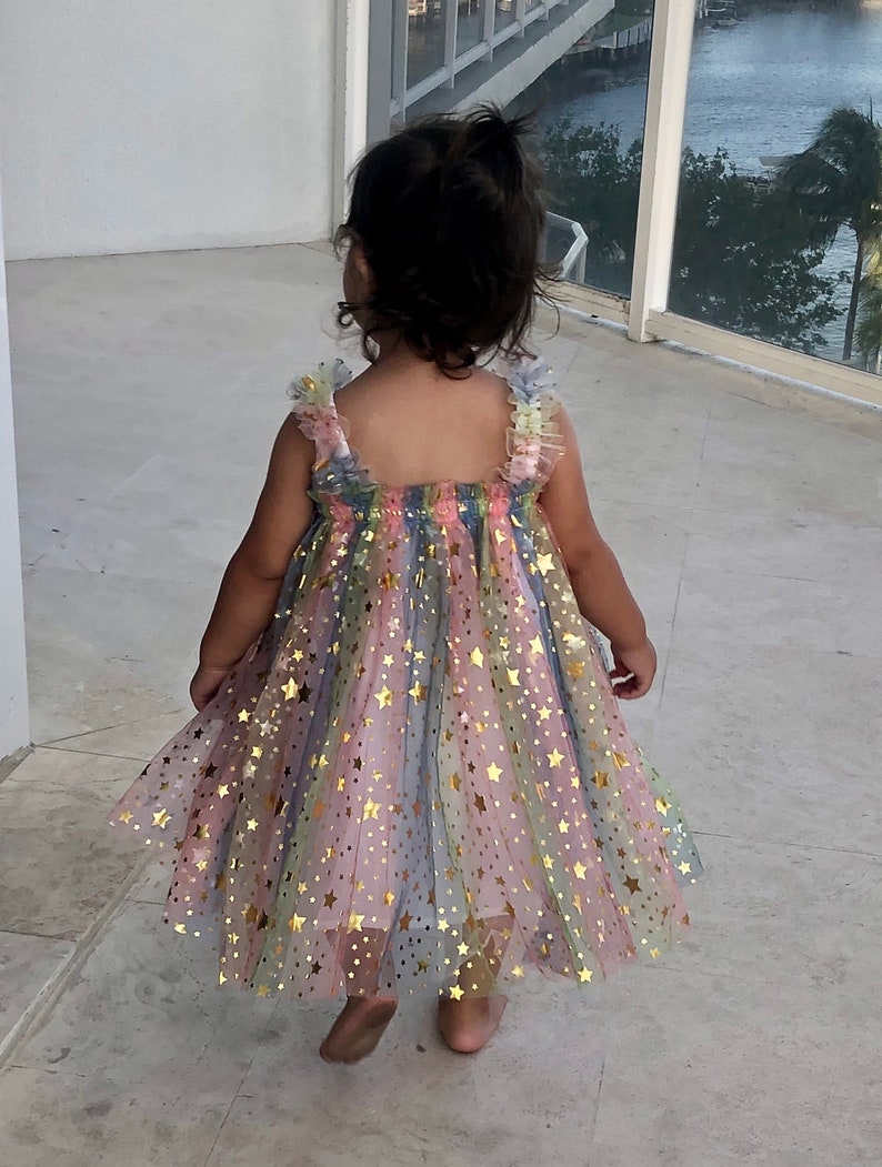 Rainbows and Stars Tulle Dress