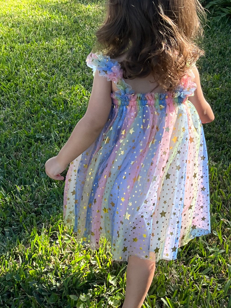 Rainbows and Stars Tulle Dress