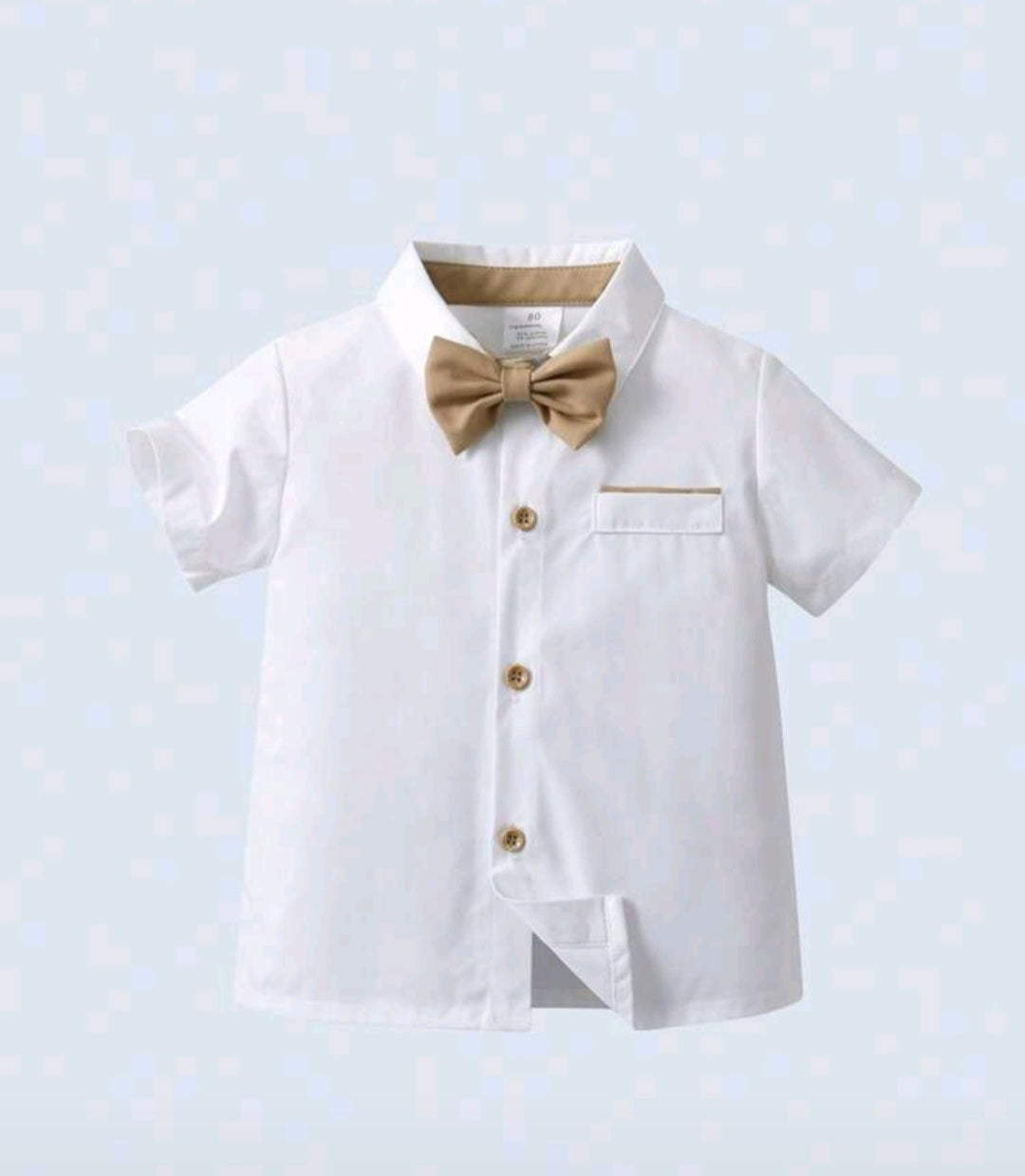 Gentleman Suit White Shirt, Chino Pants, Suspenders and Bowtie