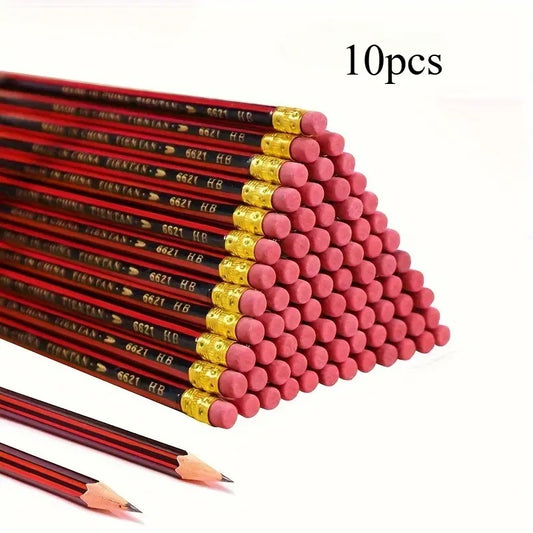 HB Wooden Pencils with Erasers