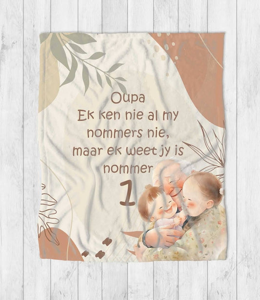 Oupa ken nie nommers Blanket