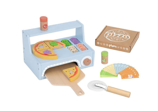 TookyToy Pretend Play Wooden Pizza Oven