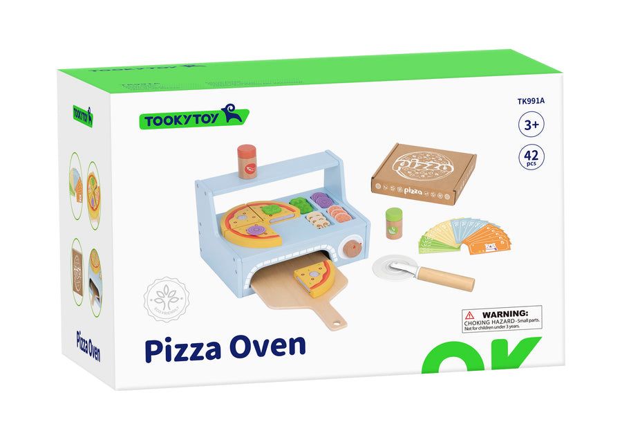 TookyToy Pretend Play Wooden Pizza Oven