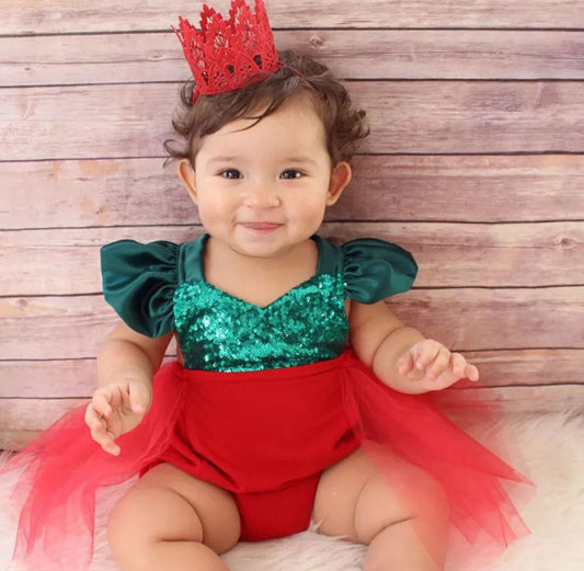 Holiday Romper Red and Green